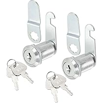 Amazon | uxcell カムロック シリンダー錠 カム錠 同じ鍵 亜鉛