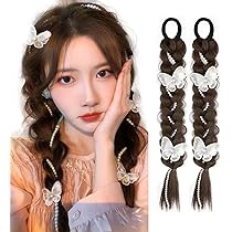 編み込みエクステ 束毛　ヘアアクセサリー Amazon.co.jp: 毛束エクステンション 編み込み毛束タイプで三つ