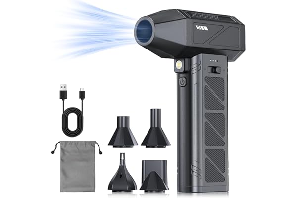 (Ultra Compact & Exceeding Storms) Electric Air Duster, Car Wash, Turbo Fan, Small, Ultra Strong 180,000 RMP High Speed Rotat