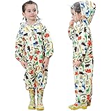 子供 レインスーツ キッズ雨具 かわいい レインコート女の子 男の子フード付き レインウェア上下セット キャンプ 通園 通学 3カラー 3サイズ （75-115cm）