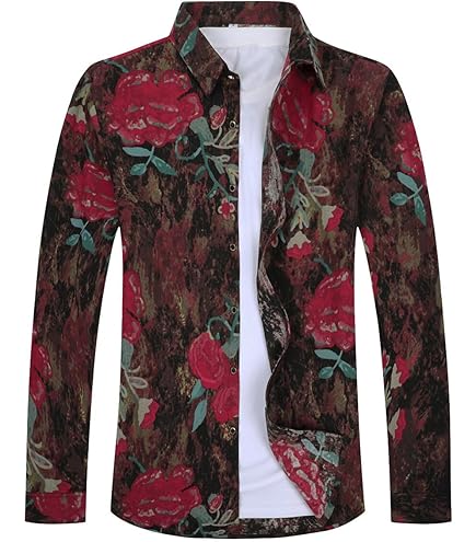 洋服柄 コーデ 柄シャツ 開襟 昭和レトロ ヴィンテージ 日本製 白 一点物 レトロ柄オープンカラーシャツ