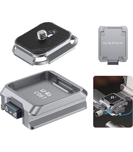 Hersmay Plaque Dégagement Rapide Arca Swiss Pour DJI Ronin RS3 Mini - Compatible RS3 Pro RS2