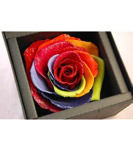 Amazon｜結婚記念日 ダイヤモンドローズ レインボーローズ