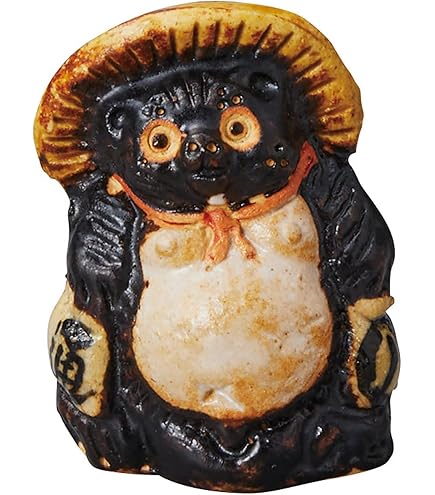 Amazon.co.jp: たぬきの石彫刻品(サビ石) 高さ約31cm 狸の石の置物です