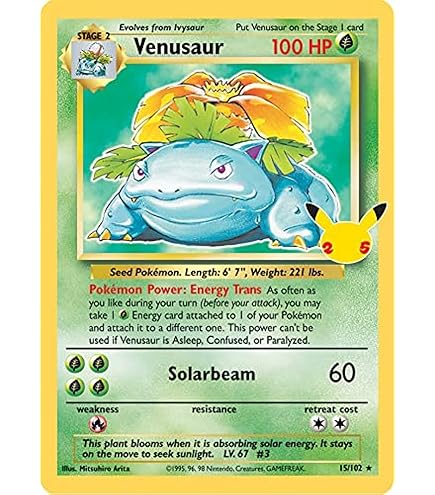 ポケモンカード　フシギバナ ブースターパック 英語版 base set 1999 ポケモンカード フシギバナ 25th 海外版 英語版 マグネット