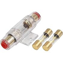 Amazon | uxcell ヒューズホルダー クリア 1個 車用 4/6/8ゲージ 40A