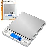 Conkoo 計量器 デジタルスケール 0.01g単位で 0.3gから500gまで 計量可能 キッチン 電子天秤 風袋引き機能 計数機能 オートオフ機能付き 精密スケール 電子はかり