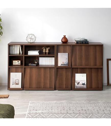 Amazon|ディスプレイラック 本棚 幅80×奥行46.5×高さ85cm ブラウン 4 Amazon|ディスプレイラック 本棚 幅80×奥行46.5×高さ85cm ブラウン 4
