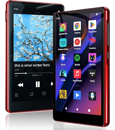 Mighty 3 Spotify & Music Music Player - Compatible with Bluetooth & Wired Headphones - Storage of 1,000 Songs - Music Player Without Screen - No Phone Needed (Red
