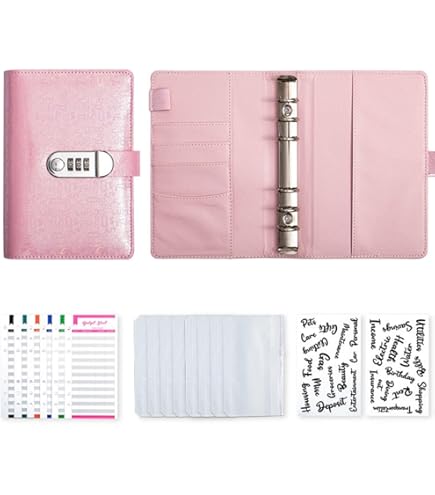 Amazon.co.jp: 鍵付き 家計管理 バインダー MAACKIA ロック付き 家計簿