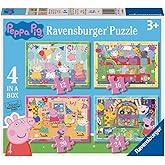 Ravensburger - ペッパピッグパズル 4個パック | パズル 3歳以上 | ギフト 子供 3歳以上 72ピース | キッズパズル 19 x 14 cm | Ravensburgerパズル
