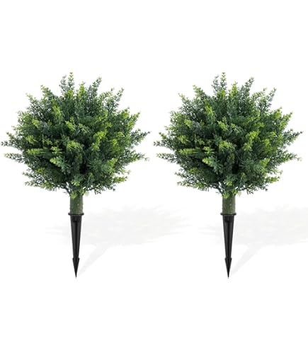 Amazon｜人工観葉植物 フェイクグリーン 屋外仕様 ゴールドクレスト