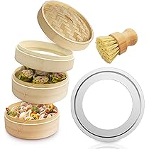 Amazon | 【高さ調整輪付☆受け台セット】せいろ 受け台 竹 キッチン