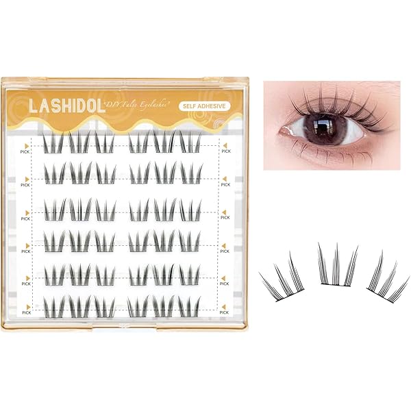 レスま　まつ毛　3パーツ×4 Amazon | LASHIDOL 部分つけまつげ のり不要 すぐピタまつ毛