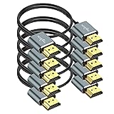 Twozoh スリム4K HDMIケーブル 3M 5本入り 超薄型&フレキシブル スキニーHDMI 2.0コード 4K/60HZ 18gbps ノートパソコン モニター PS5 PS4 Xbox One Fire TV対応