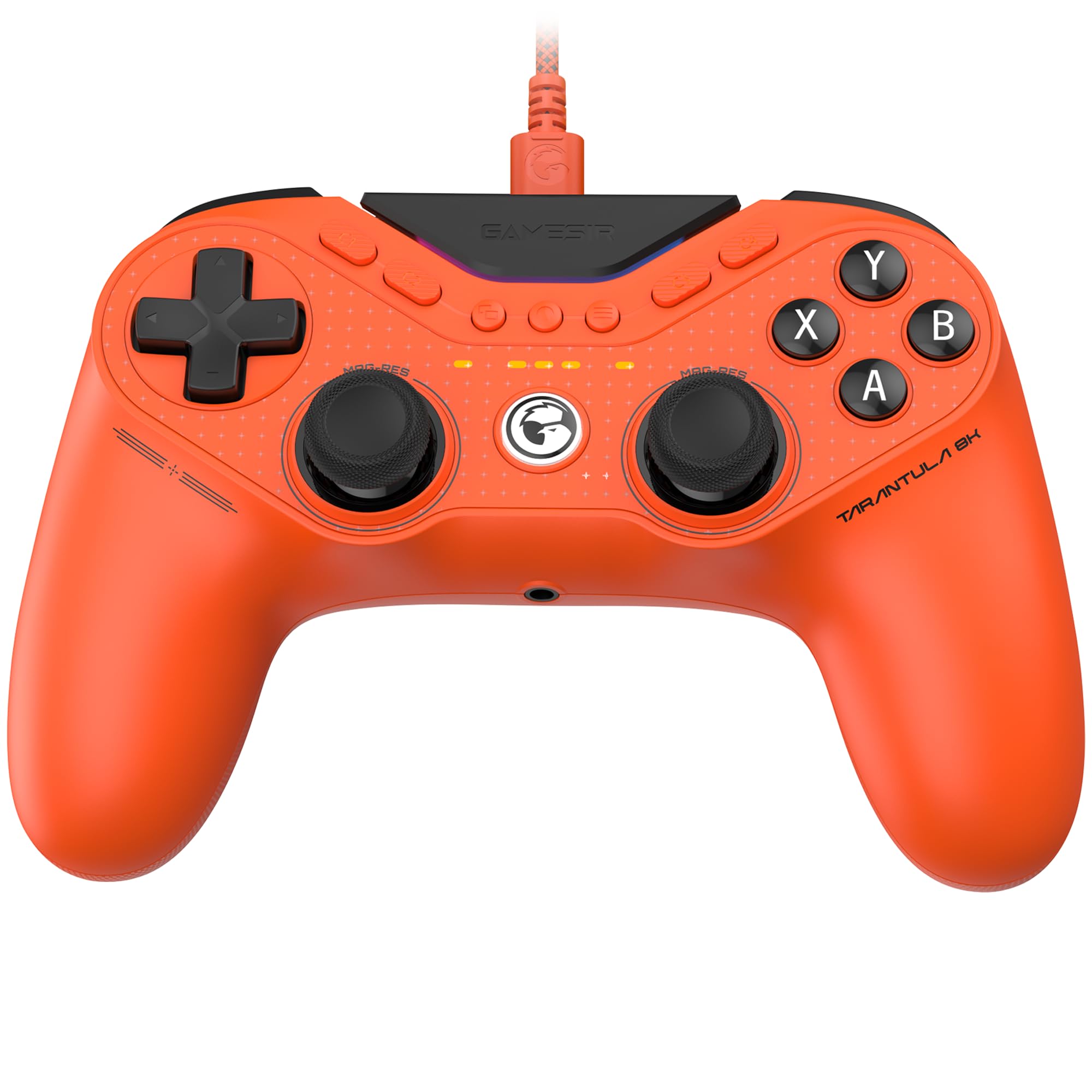 GameSir Tarantula 8K PC 有線ゲーミングコントローラー PC専用 8000Hzポーリングレート 0.5ms超低遅延 Gen-2 TMRスティック ホール効果トリガー マイクロスイッチABXYボタン 9個マクロボタン RGBライテ