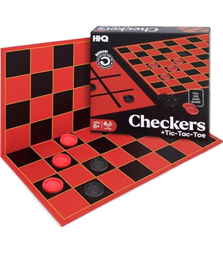 Pressman Board Game - Checkers Folding Board Game - 2 Players