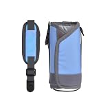 水筒カバー 子供 大人 350ml 500ml 600ml 800ml 1000ml サイズ調整可 水筒ケース ショルダー 保冷 保温 ボトルホルダー 水筒ホルダー ペットボトルホルダー ドリンホルダー 学校 アウトドア (ブルー, Lサイズ)