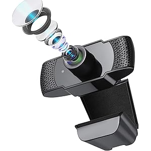 [2020最新のデザイン]Sross ウェブカメラ フルHD 1080P 30FPS 広角 高画質 Webカメラ 内蔵マイク USBカメラ ノイズ対策 手動フォーカス 【在宅勤務必要】 動画配信 家庭 会議 ゲーム実況 授業カメラ ビデオ通話用 Windows XP/7/8/10/ 2000/Mac OS X/Android TV対応 1年間メーカー保証 (ブラック)