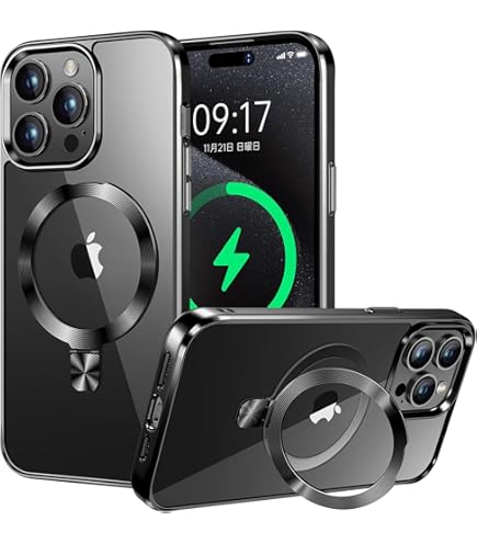 iPhone 15 Pro ケース ブラック クリア Magsafe 超耐衝撃 ZENIX DESIGN TECH iPhone15 ケース MagSafe対応 クリア