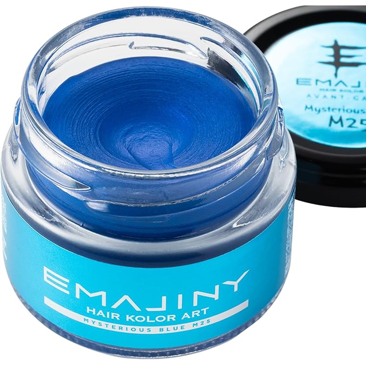 Amazon | EMAJINY Mysterious Blue M25(ブルーヘアカラーワックス)青