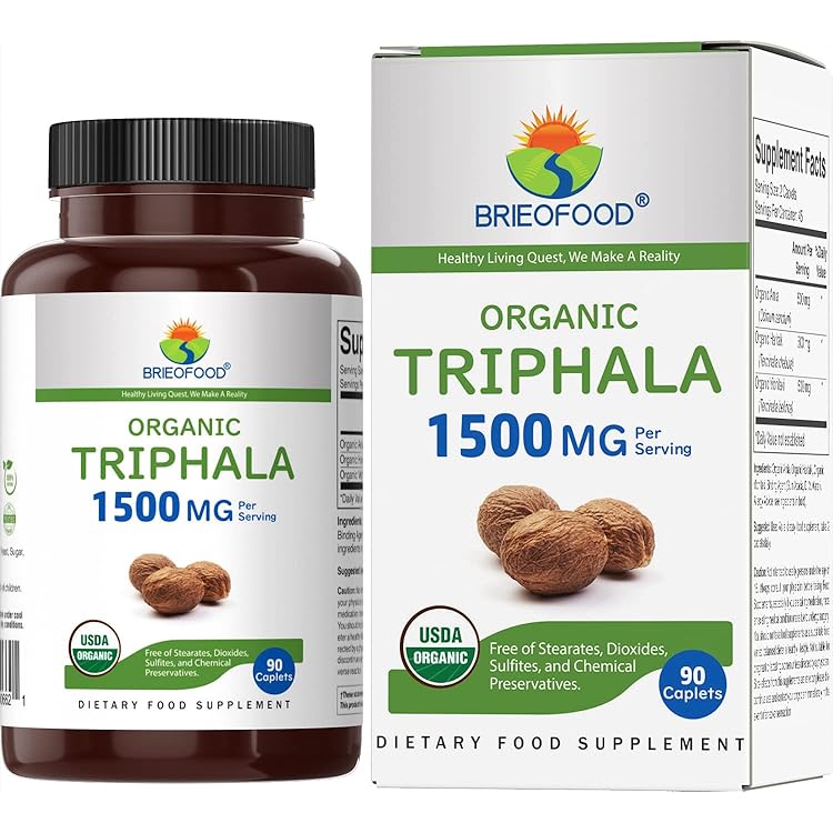 Micro Ingredients Organic Triphala Powder, 2 Pounds (Amla Haritaki Bibhitaki) | India Origin, Herbal Adaptogen Supplement, Supports Colon & Immune Health | Vegan, No GMOS