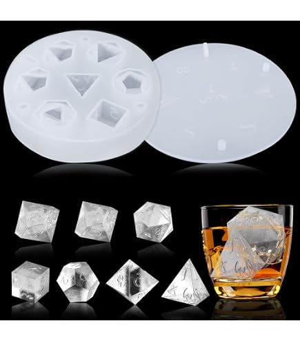 Space Station Ice Cube Mold 2-Pack - 2.3 Inch Silicone Sphere Ice Ball Maker For Whiskey & Cocktails