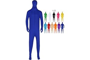 【コスプレホリック】全身タイツ コスプレ 23色 男女兼用 130-190cm ハロウィン・文化祭に最適！ (青, XL)