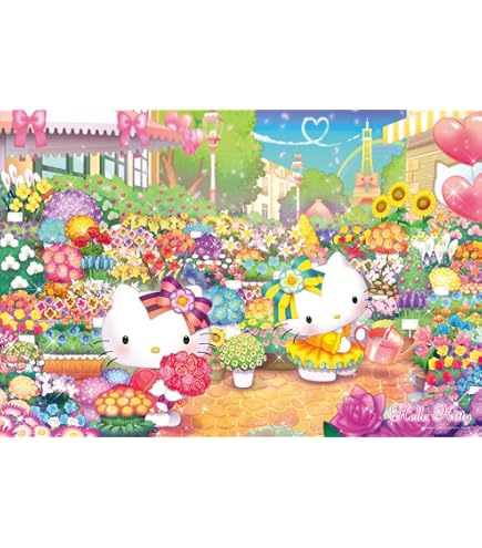 Amazon | 1000ピース ジグソーパズル ハローキティのフラワーショップ