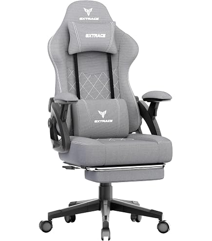 グレー デスクチェア 椅子 イス Amazon.co.jp: GXTRACE ゲーミングチェア オットマン付き 145