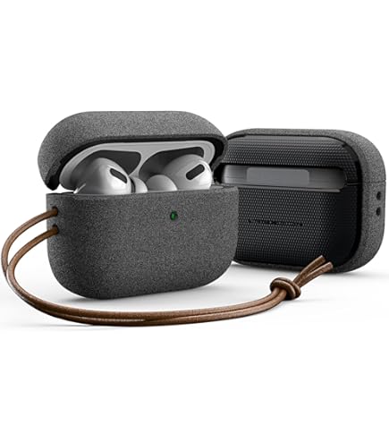 Amazon | 【VRS】 AirPods Pro2 対応 ケース 耐衝撃 レザー ストラップ