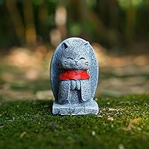 Amazon.co.jp: 蓮にのったお地蔵様 御影石 石のお地蔵様 地蔵