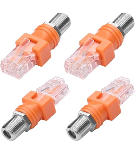 Amazon.co.jp: CERRXIAN 4個 BNCメス-RJ45オス同軸カートリッジカプラ