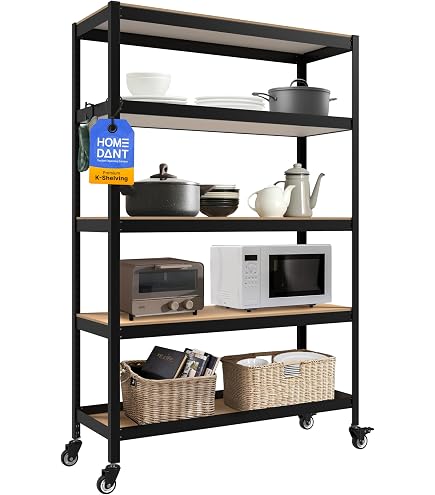 Amazon｜ゴリララック 5段 収納 高さ183cm 幅122cm 奥行46cm スチール