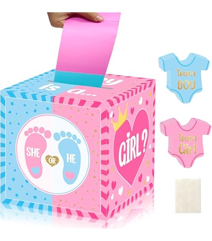 Ballon Gender Reveal Boy or Girl en latex x6