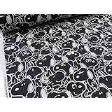 Amazon スヌーピー いろんな感情 グレー シーチング生地 キャラクター 生地 布地 コットン プリント生地 入園 男の子 布 生地 通販