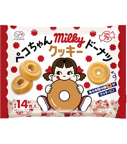 Amazon.co.jp: 不二家 ペコちゃんミルキードーナツクッキー 168g×6袋