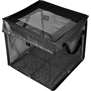 ACMETOP ゴミネットボックス 屋外用収納ゴミネットボックス カラスよけ 野良猫よけ ゴミ荒らし防止 ゴミ飛散防止 ゴミ収集ボックス 125L大容量 高強度ネット 軽量 折り畳み 簡単組立 撥水性 水洗い可能 戸別回収ゴミネットボックス