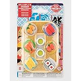 ブリスターパック おもしろ消しゴム 回転寿司セット