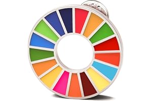 【国連本部公式最新ガイドライン仕様】SDGs バッジ 国連本部最新仕様 SDGsのバッジ 七宝焼 正規品 SDGs ピンバッジ sdgsマニュアル+留め具4個付きsdgsバッチ 国連 2030 エスディージーズ バッジ