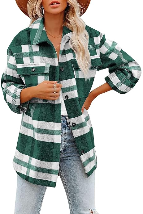 Women's Vintage Plaid Flannel Brushed 
