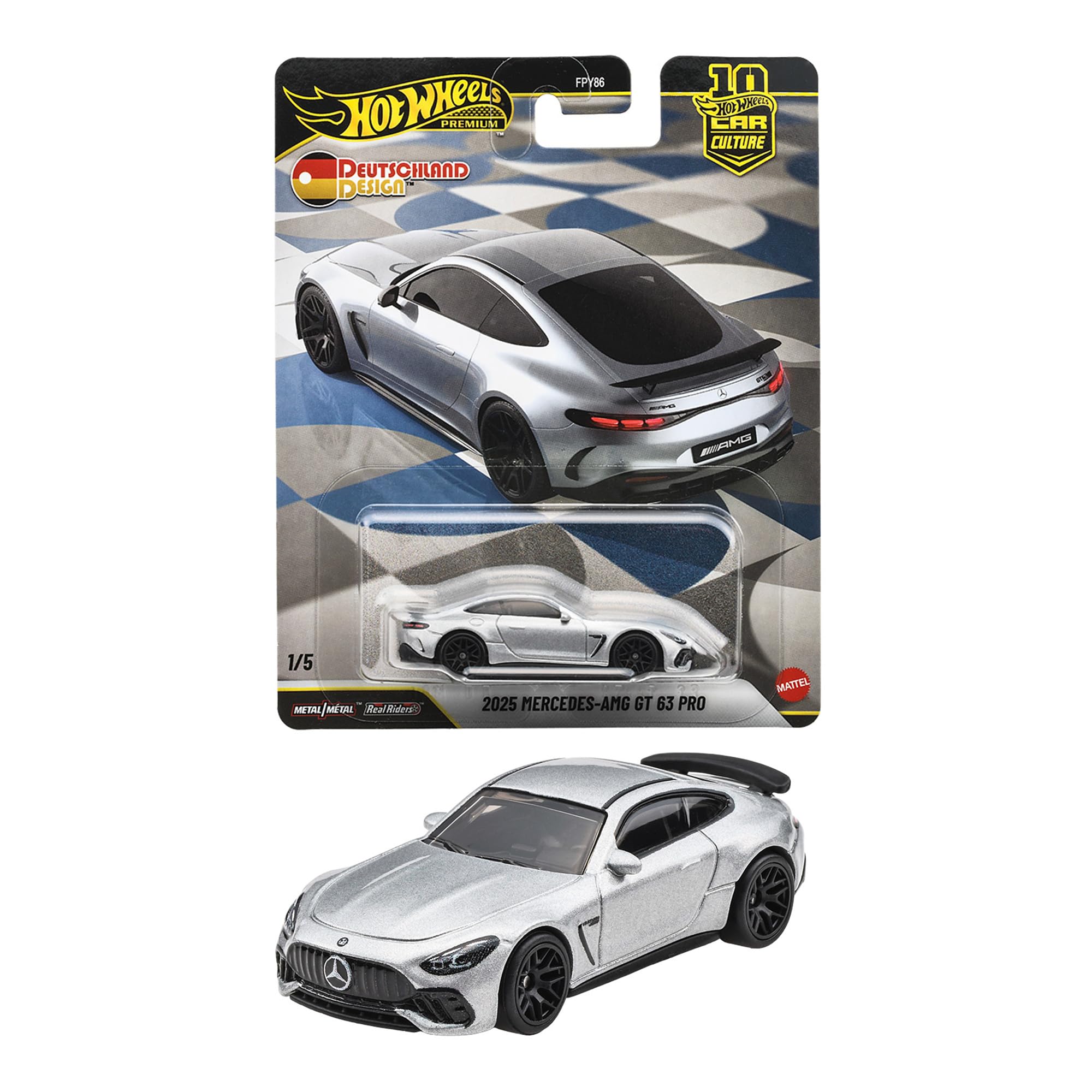 ホットウィール(Hot Wheels) カーカルチャー ドイチュラント デザイン 2025 メルセデス-AMG GT 63 プロ 3歳から JKF08 | ミニカー 1:64スケール Deutschland Design・2025 Mercedes-