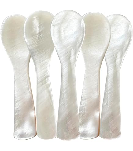 Amazon.co.jp: ハンドクラフトシェルキャビアスプーン6本 2.5インチ