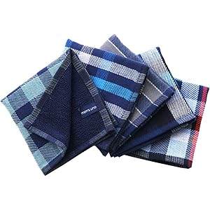 メンズ ウーノ ガーゼハンカチ タオル 5枚セット 25cm 綿100%