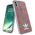 【アディダス公式ライセンスショップ】アディダスオリジナルス iPhoneXケース '70年代風ドットプリント クリアケース レッド/ホワイト [adidas OR-70'S-Clear Case-iPX-Red/White]