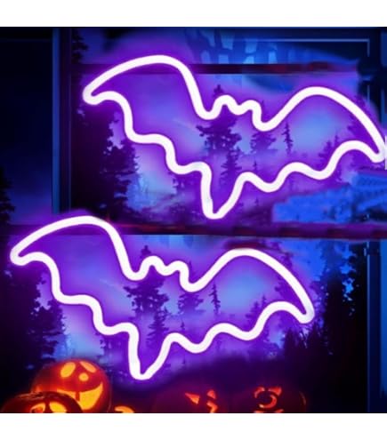 Amazon.co.jp : Vicila LED ネオン コウモリのサイン ハロウィン装飾