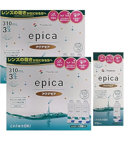 Amazon | エピカ アクアモア 310ml×3本 by メニコン | 洗浄・保存液