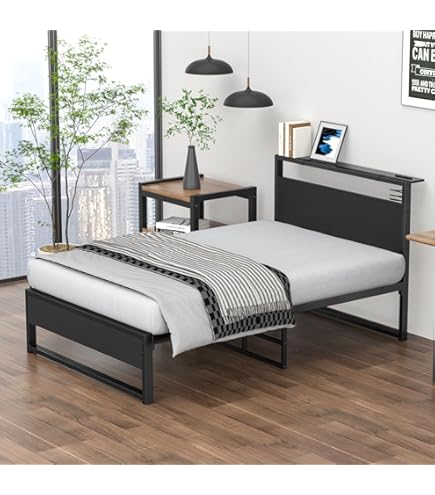Amazon｜LunarLight ベッドフレーム 幅97×奥行215×高さ72cm