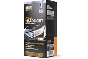 CERAKOTE® Ceramic Headlight Restoration Kit – Guaranteed To Last As Long As You Own Your Vehicle – Brings Headlights Back to Like New Condition - No Power Tools Required - 10 Wipe Kit
