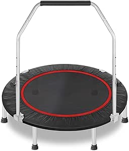 Amazon Co Jp Jproyi トランポリン 補助手すり付き 折りたたみ式 室内用トランポリン 家庭用 子供用 大人用 兼用 大型103cm 子供 大人 静音 収納便利 フィットネス エクササイズ用 耐荷重180kg スポーツ アウトドア